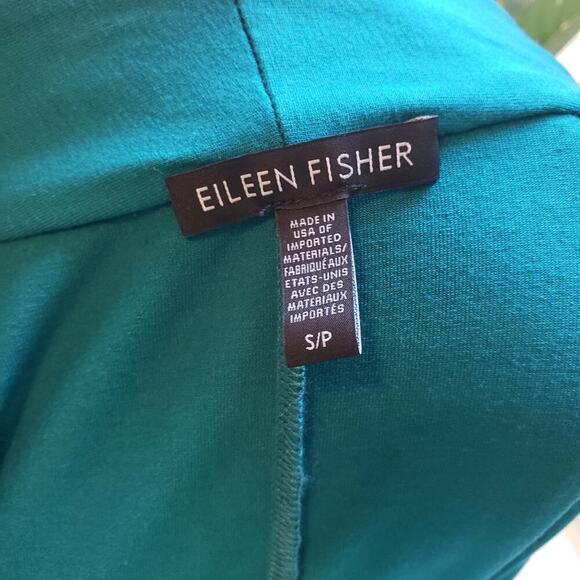 EILEEN FISHER TEAL VNECK TUNIC SMALL - Picture 2 of 5